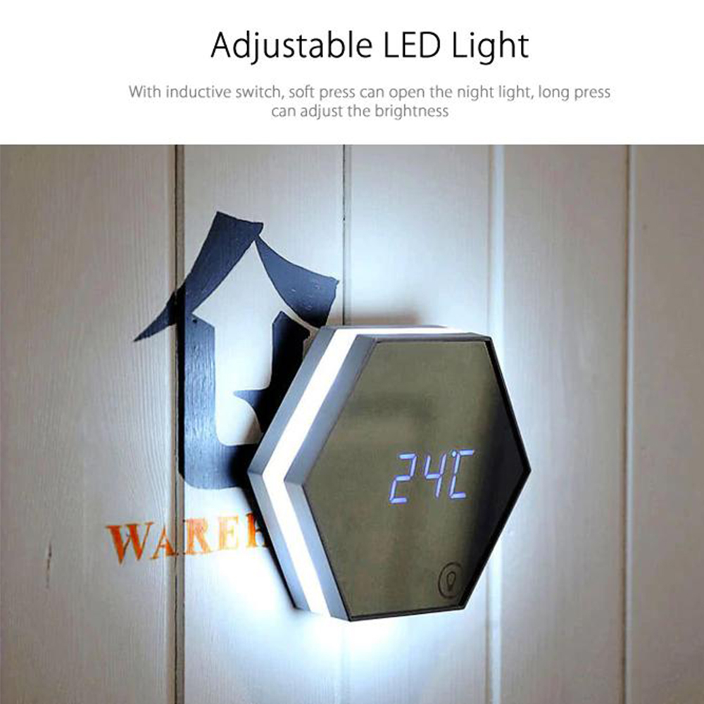 Multi Function clock Night Light Wall Lamp