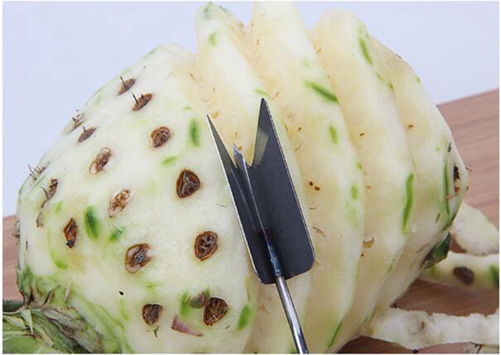 V Shaped Stainless Steel Pineapple Eye Peeler Remover Fruit Knife Tool