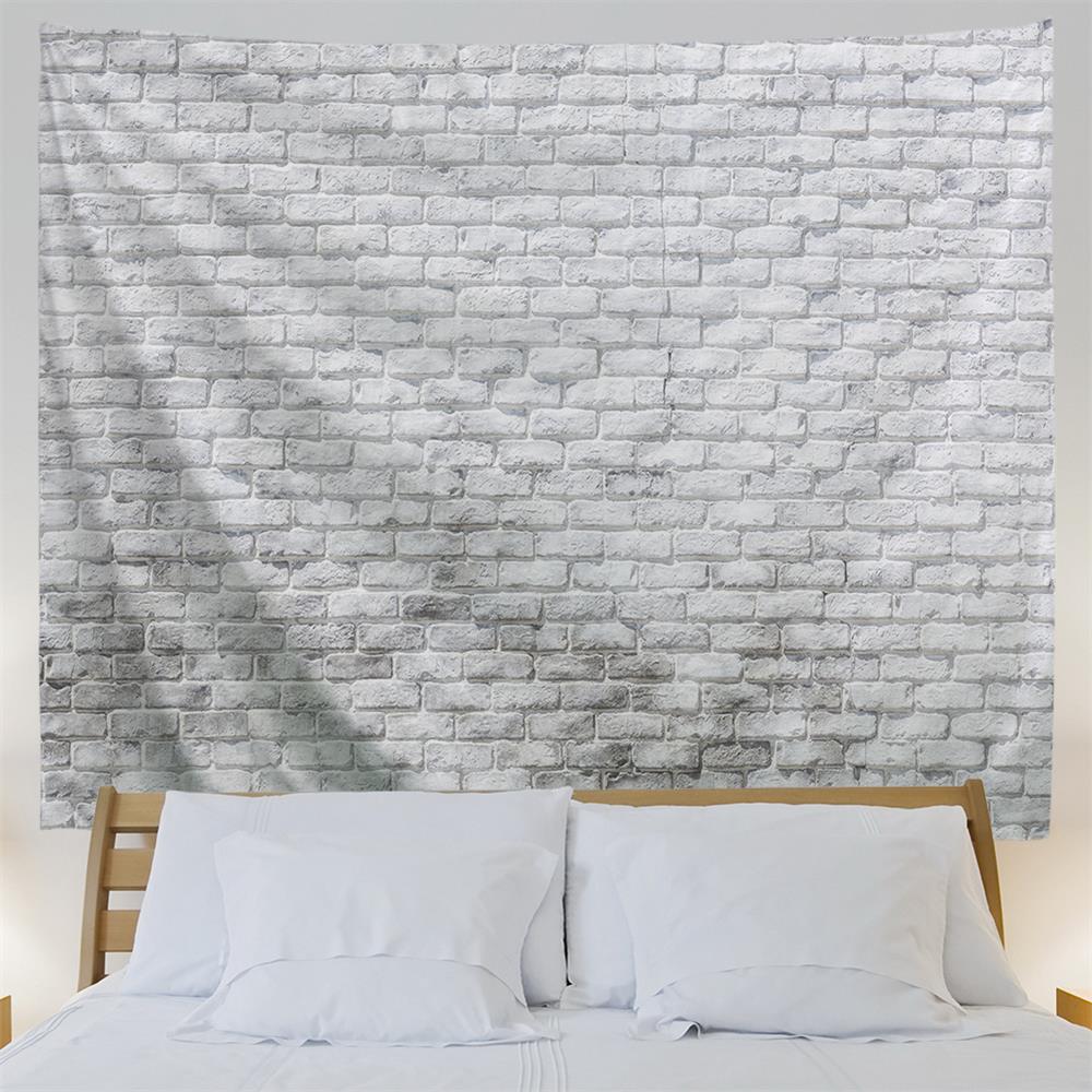White Brick 3D Printing Home Wall Hanging Tapestry for Decoration