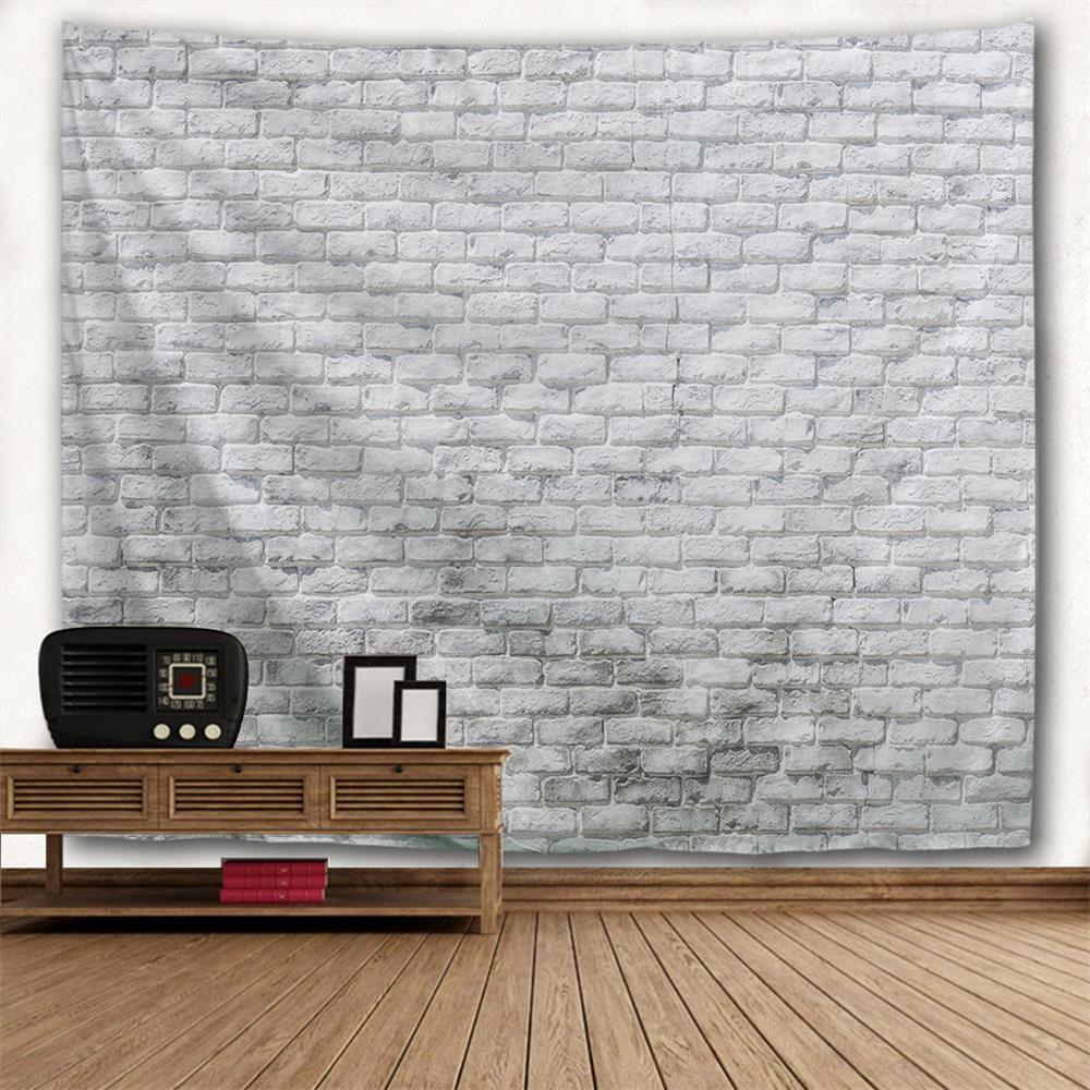 White Brick 3D Printing Home Wall Hanging Tapestry for Decoration