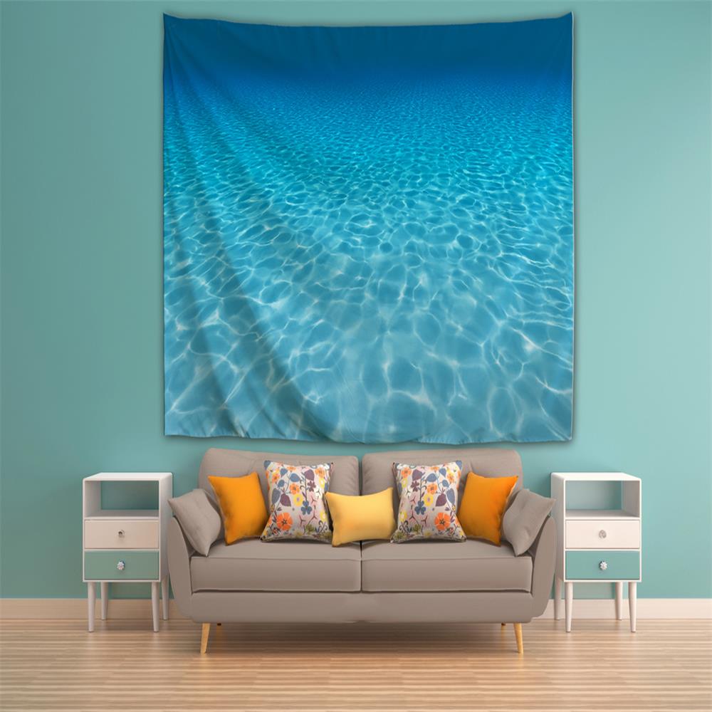 Ocean Water Cube 3D Printing Home Wall Hanging Tapestry for Decoration