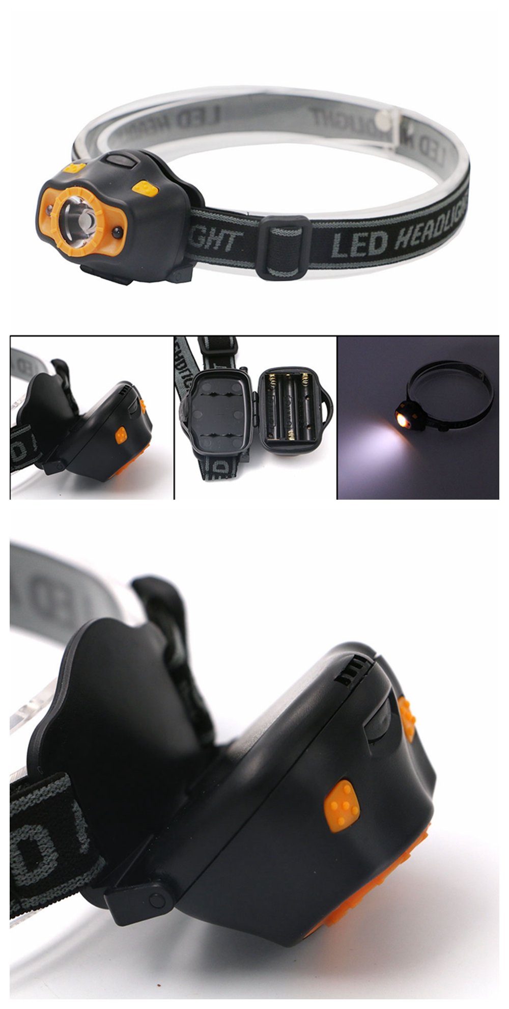 ZHISHUNJIA YH-6888 Mini Portable LED Infrared Induction Headlamp