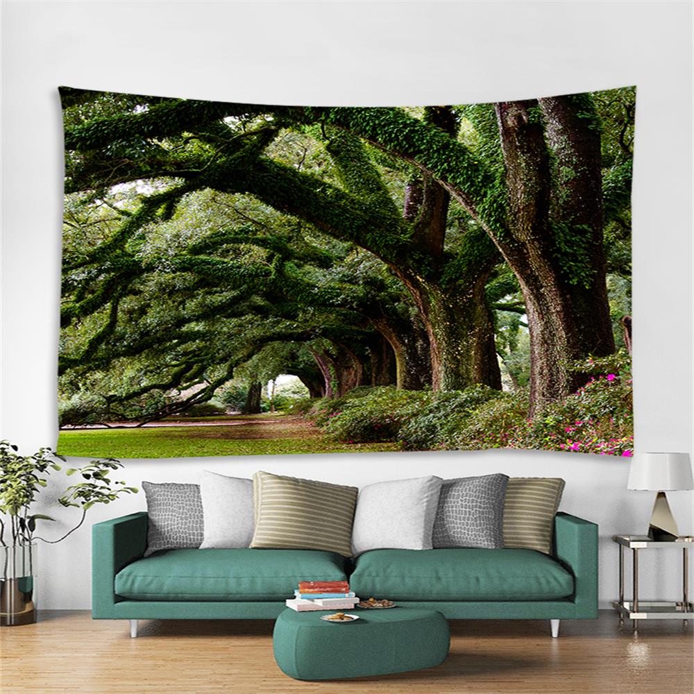 Curved Trees 3D Printing Home Wall Hanging Tapestry for Decoration