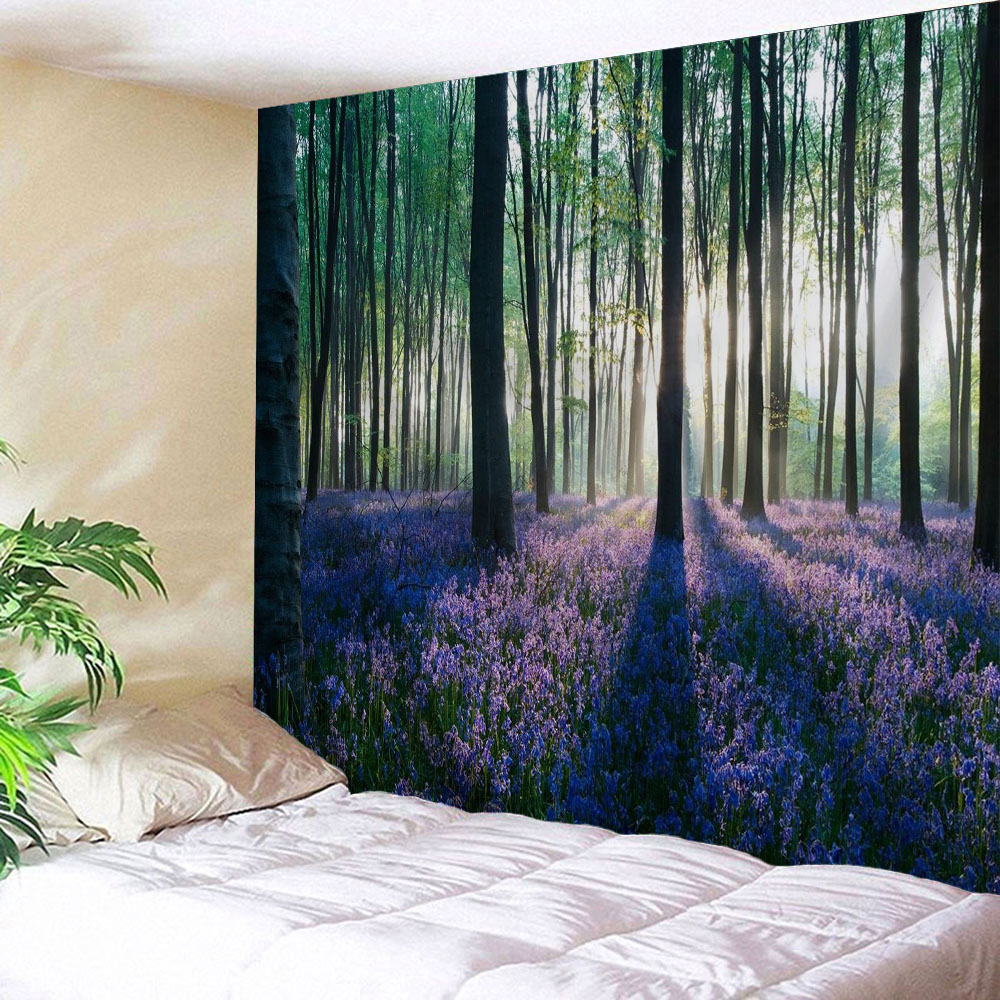 Lavender in The Woods 3D Printing Home Wall Hanging Tapestry for Decoration