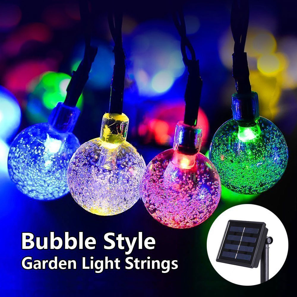 Waterproof 30 LED Solar Bubble Crystal Ball String Lights