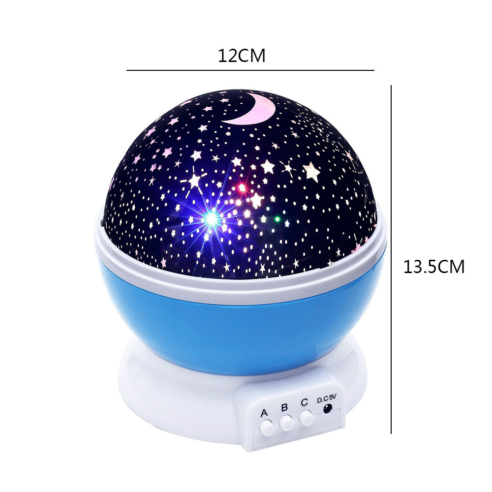 Automatic Rotary Star Projector Moon Colorful USB Led Night Lights