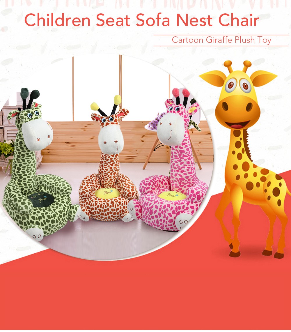 Cartoon Children Small Seat Sofa Nest Chair Giraffe Plush Toy