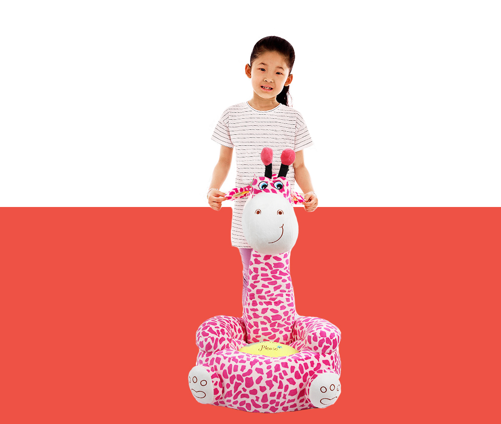 Cartoon Children Small Seat Sofa Nest Chair Giraffe Plush Toy