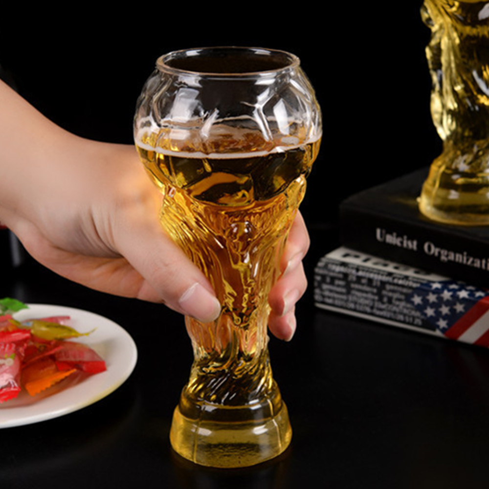 FIFA Football Design Beer 450ML Transparent Glass Football Cup Design Mugs