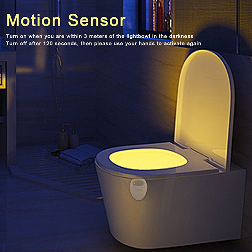 LED Light for Toilet Seat - 8-COLOR Changing Night Light 2PCS