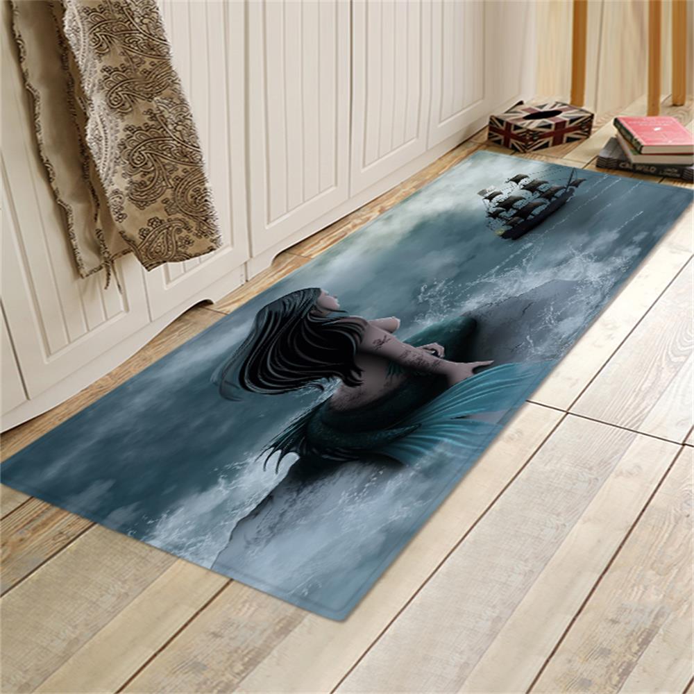 Mermaid's Temptation Super Soft Non-Slip Bath Door Mat Machine Washable