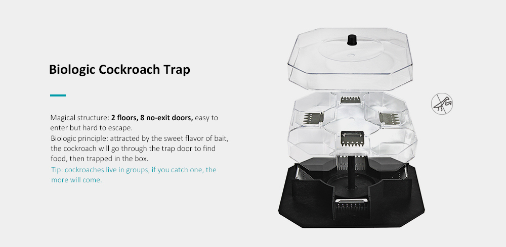 Biologic Cockroach Trap Reusable Pests Catcher for Home / Office
