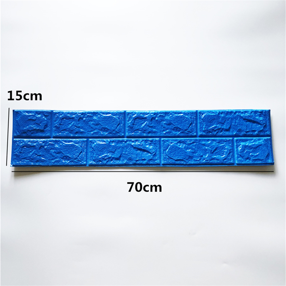 DIY PE Foam 3D Brick Self-adhesive Wall Sticker Baseboard Decor