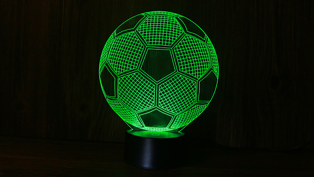 BRELONG Football 3D Night Light Color Smart Home LED Decorative Atmosphere Lamp