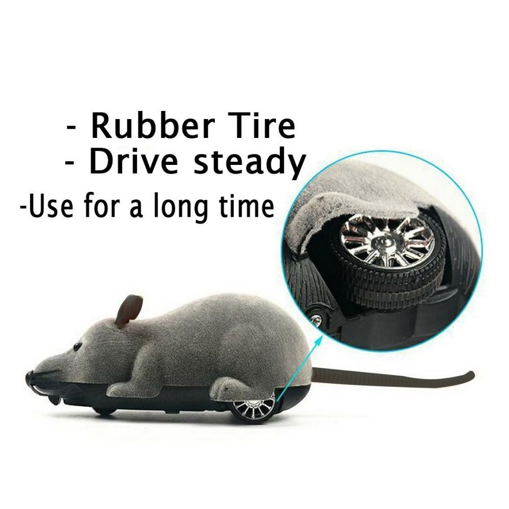 Funny Wireless Electronic Remote Control Mouse Rat Toy for Cats Dogs Pets