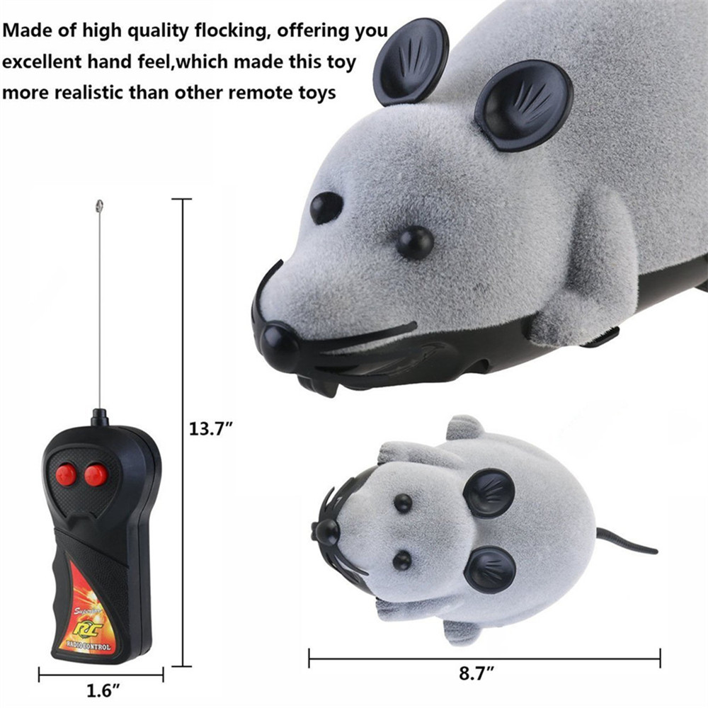 Funny Wireless Electronic Remote Control Mouse Rat Toy for Cats Dogs Pets
