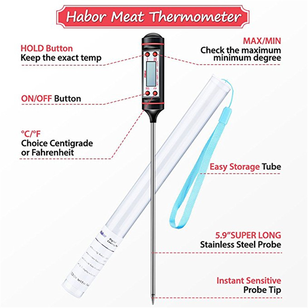 Kitchen Thermometer for Meat Water Milk Cooking Food