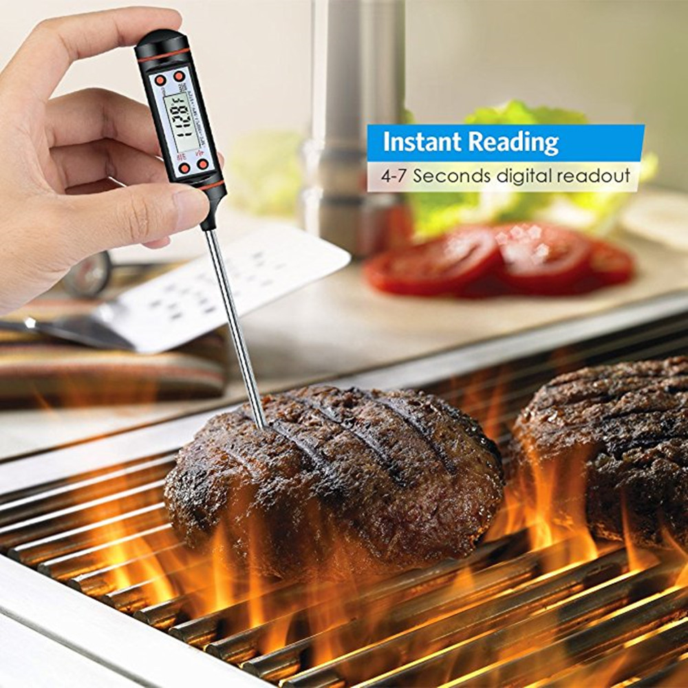 Upgraded Digital Meat Thermometer Instant Reaction Cooking 5.9 Inch Long Probe