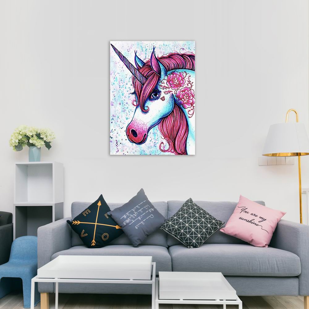 W358 Unicorn Unframed Art Wall Canvas Prints for Home Decorations