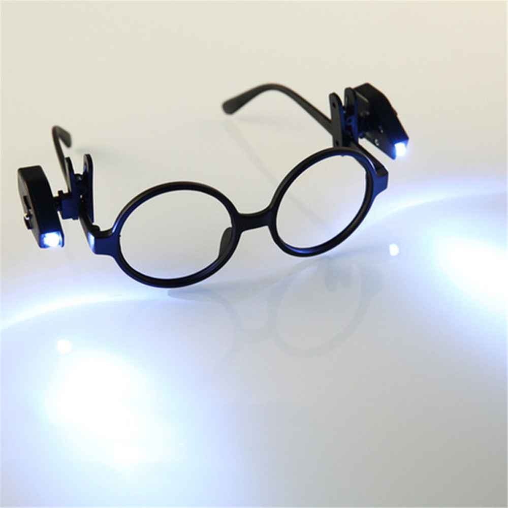 2PC Portable Clip On Eye Glasses Light Magnifier Reading LED Magnifying Glass