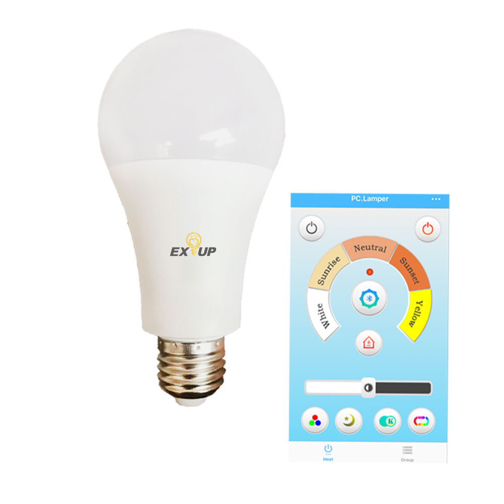 EXUP A60 E27 12W Smart Bulb LED Dimmable APP Control Color Changing 100 - 240V