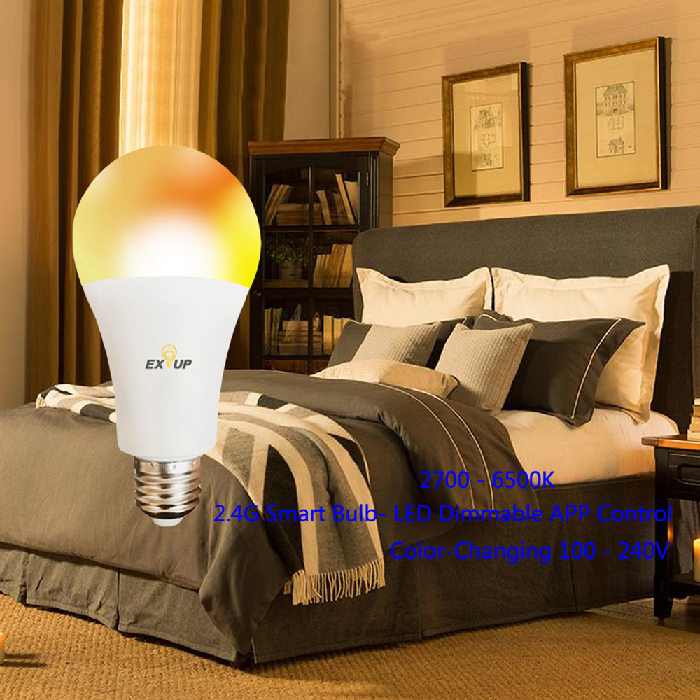 EXUP A60 E27 12W Smart Bulb LED Dimmable APP Control Color Changing 100 - 240V