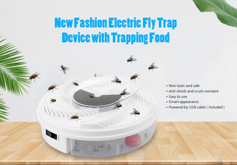 USB Automatic Flycatcher Fly Trap Pest Reject Control Catcher Mosquito