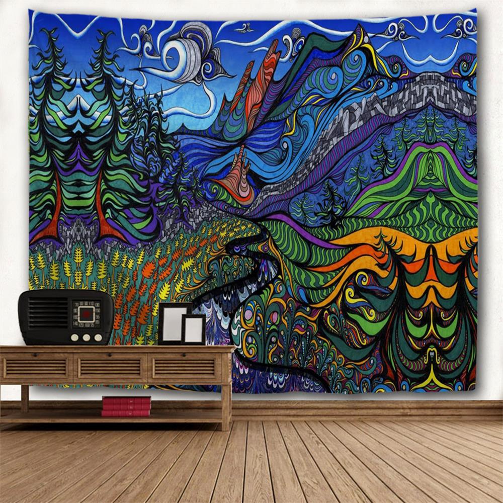 Abstract Pastoral Style 3D Printing Home Wall Hanging Tapestry for Decoration