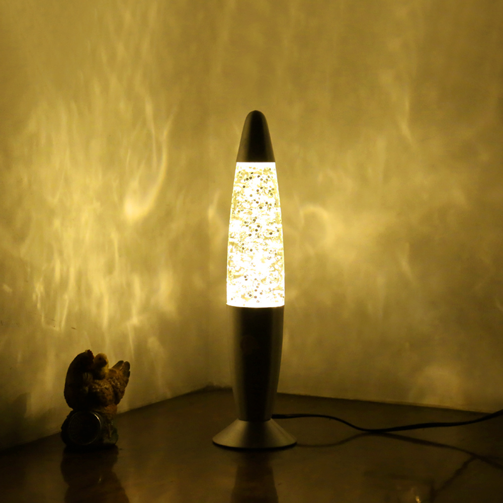 Flashing Glitter Lava Lamp Atmosphere LED Changable Night Light