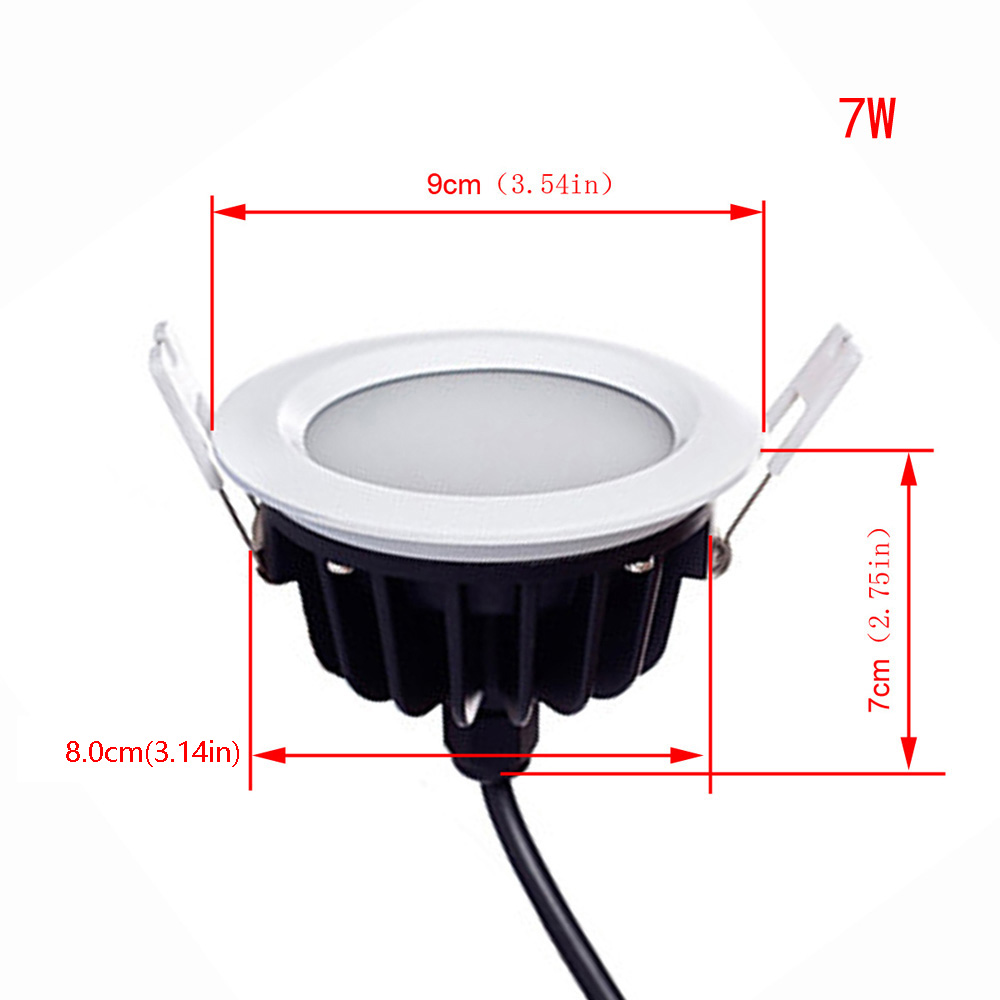 ZDM 7W/10W Waterproof IP65 Dimmable 600-900LM White Round LED ceiling light Semi outdoor Cold White/Warm White