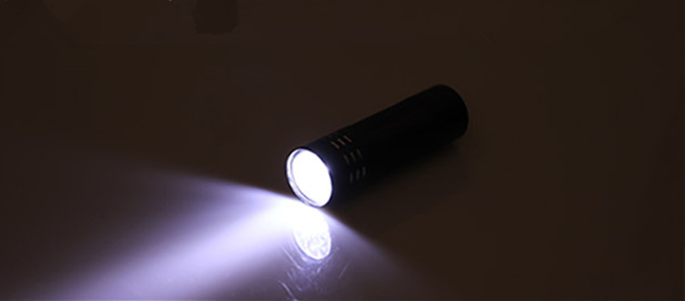Mini Flashlight White Lamp Protable Small Pocket Torch 9 Led