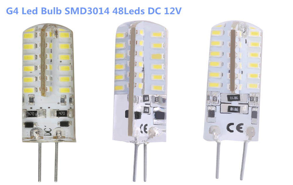 OMTO LED G4 Bulb Mini Corn Bulb AC/DC12V 220V 48LED Can Replace Halogen