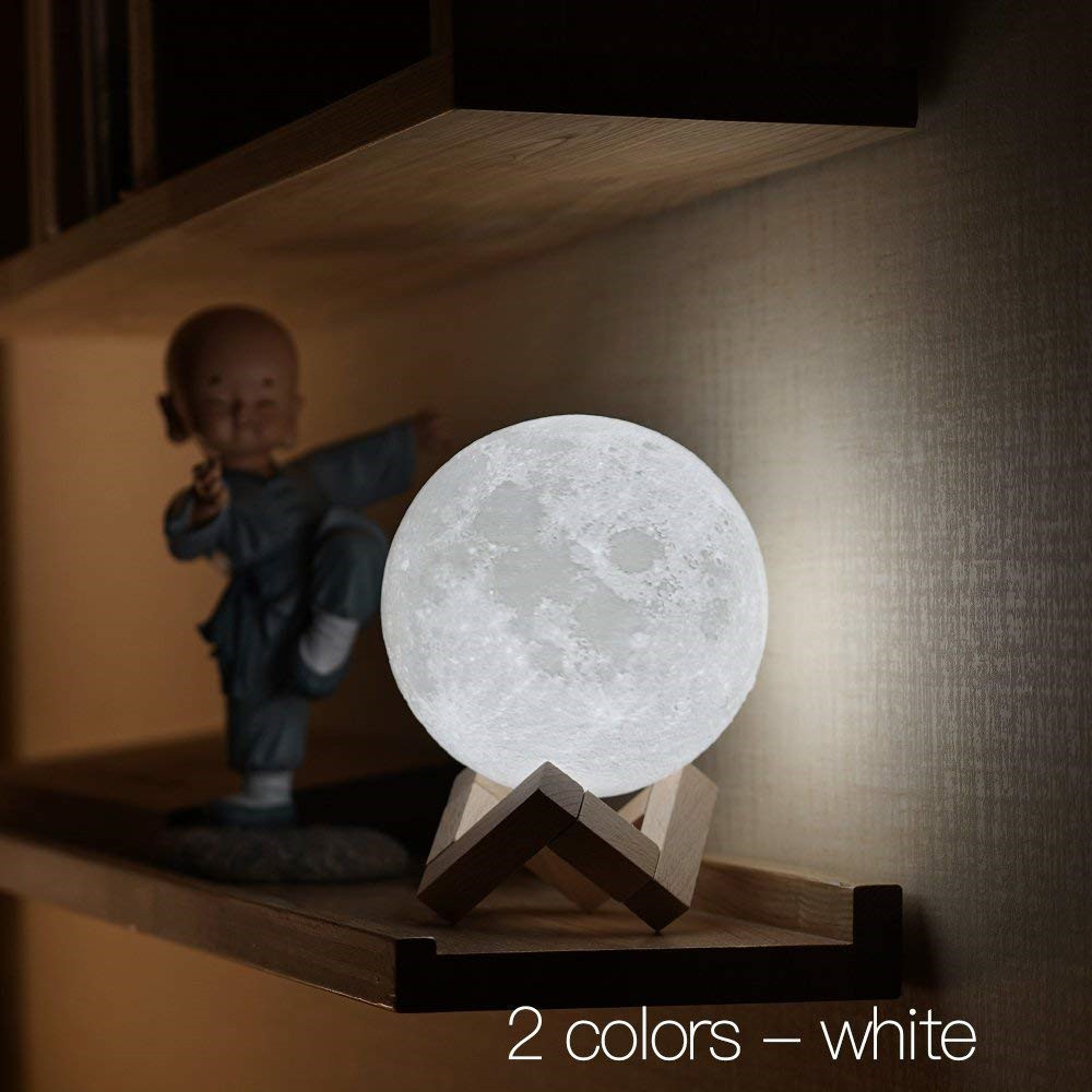 3D LED Moon Lamp with USB Touch Control Charger