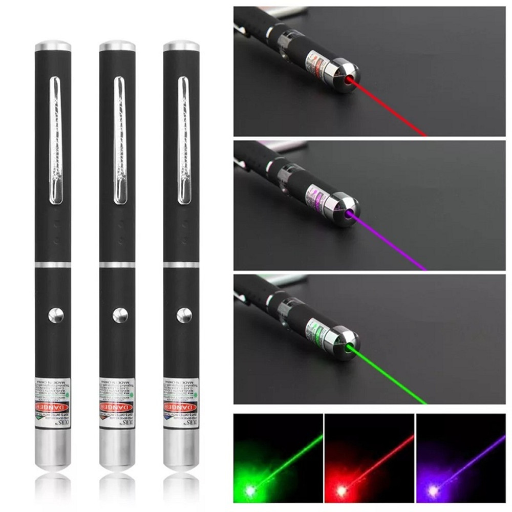 Red Green Blue Violet Laser Pen Powerful Pointer Presenter Remote