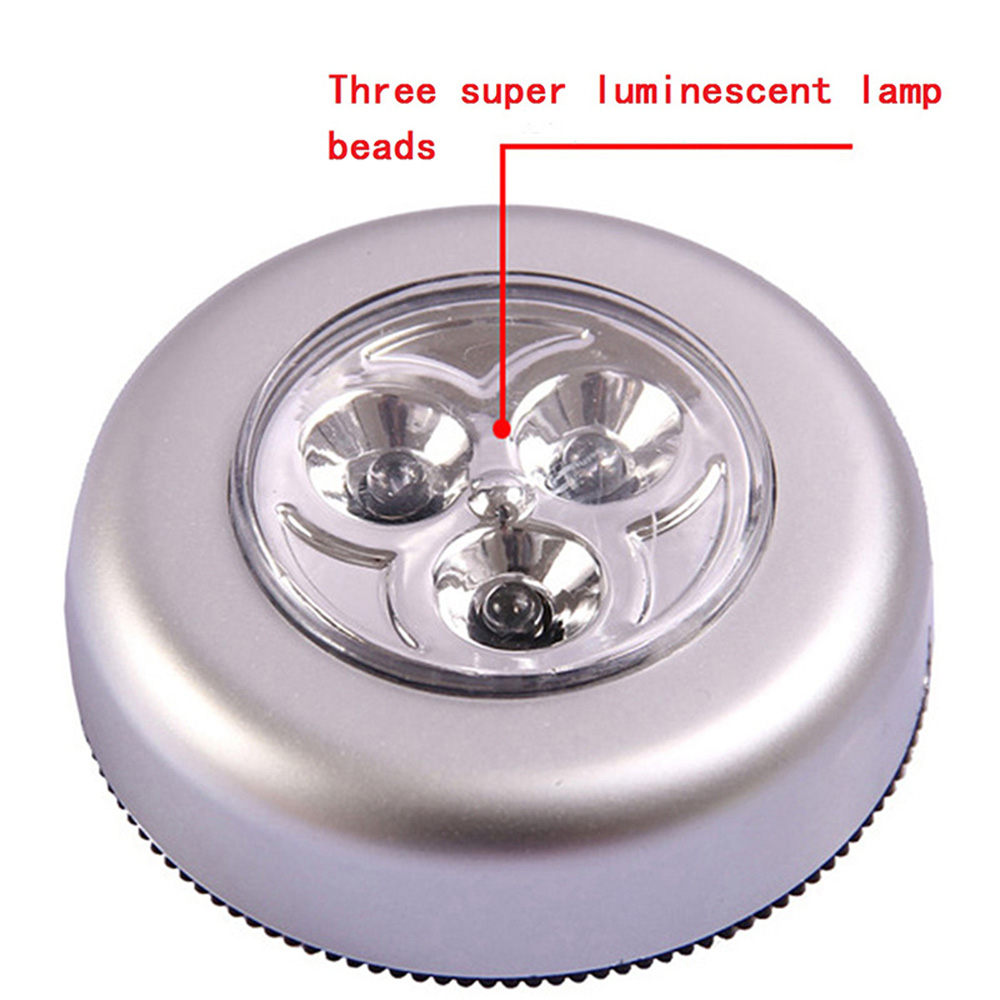 SZKINSTON 0.5W 30lm LED White Creative Round Touch Pressed Bright Table Light