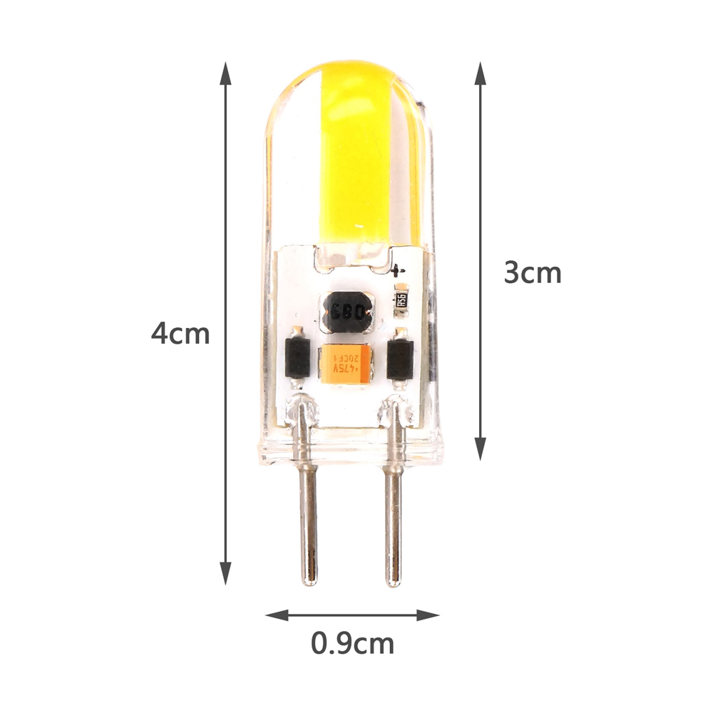 3W GY6.35 COB LED Bulbs AC/DC 12V Dimmable Warm White Crystal Spotlight Bulb