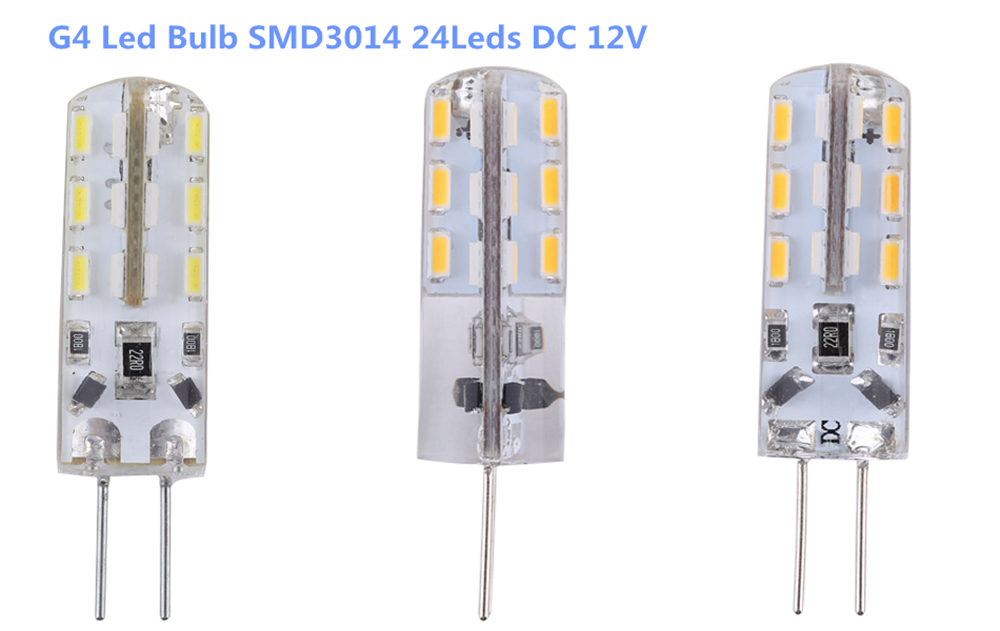 OMTO LED G4 Mini Corn Bulb DC12V AC/DC12V 220V 24LED Replace Halogen Light