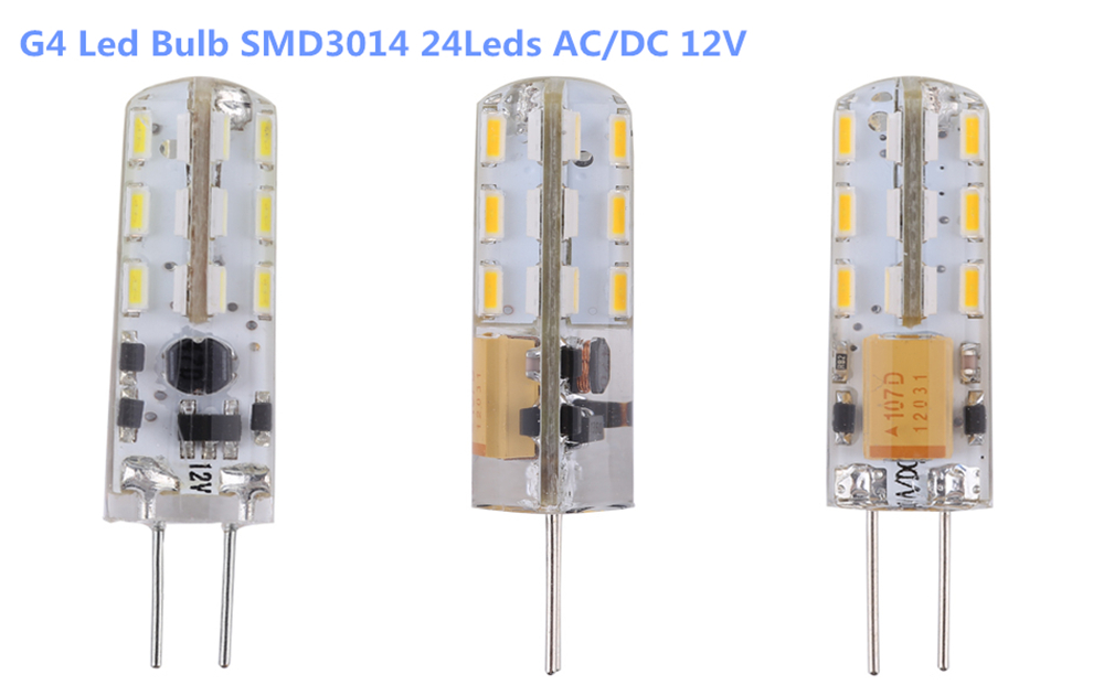 OMTO LED G4 Mini Corn Bulb DC12V AC/DC12V 220V 24LED Replace Halogen Light