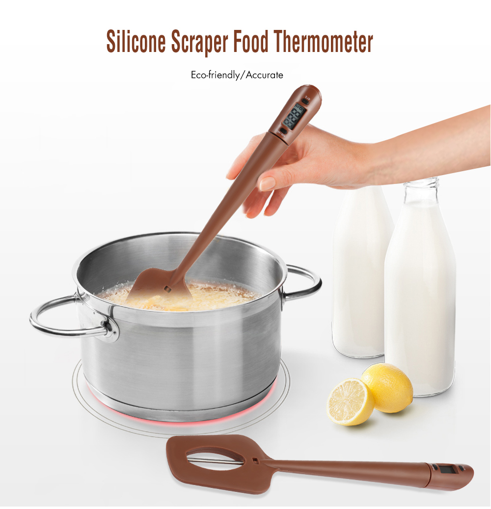 Electric Portable Scraper Food Thermometer Silicone Plastic Shell