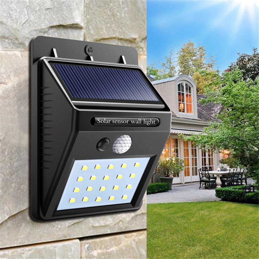 6 LED Solar Power PIR Motion Sensor Wall Light