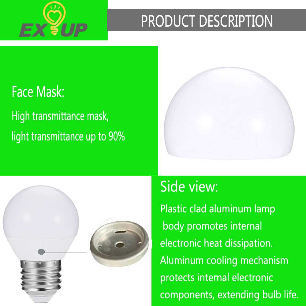 Exup G45 5W E27 450LM LED Globe Bulb