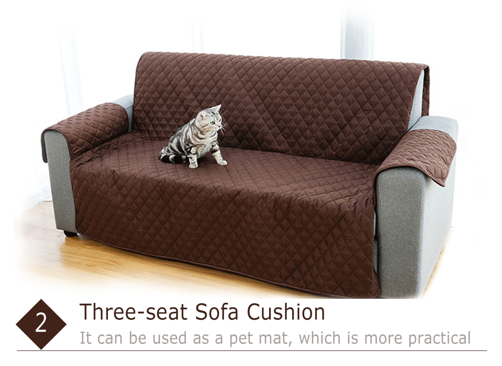 Anti-skid Three-seat Sofa Cushion Protective Cover Pet Kids Mat