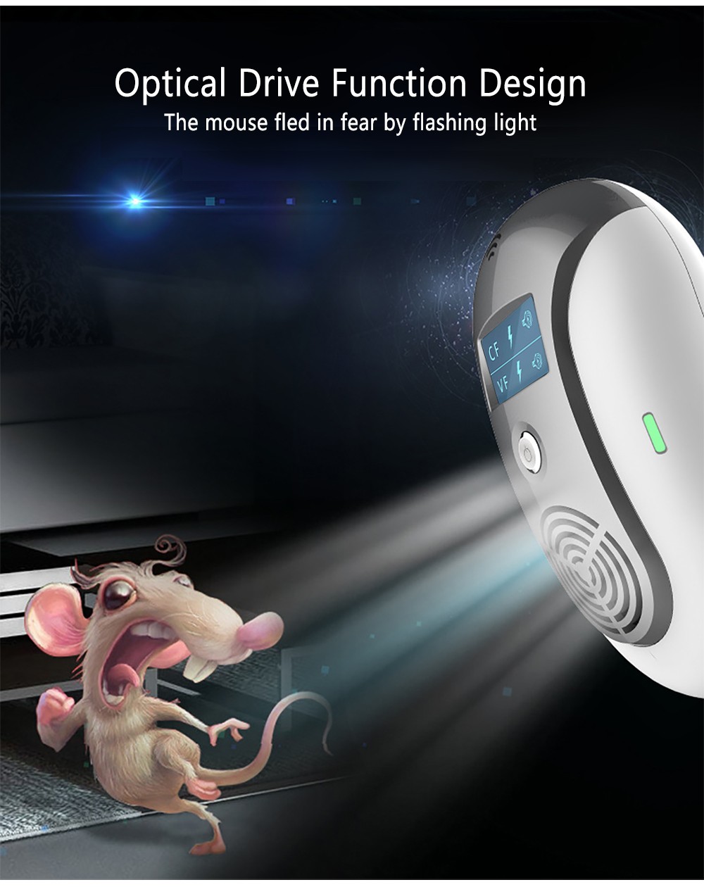 Haojiashu Ultrasonic Pest Repeller Mouse Mosquito Repellent Equipment