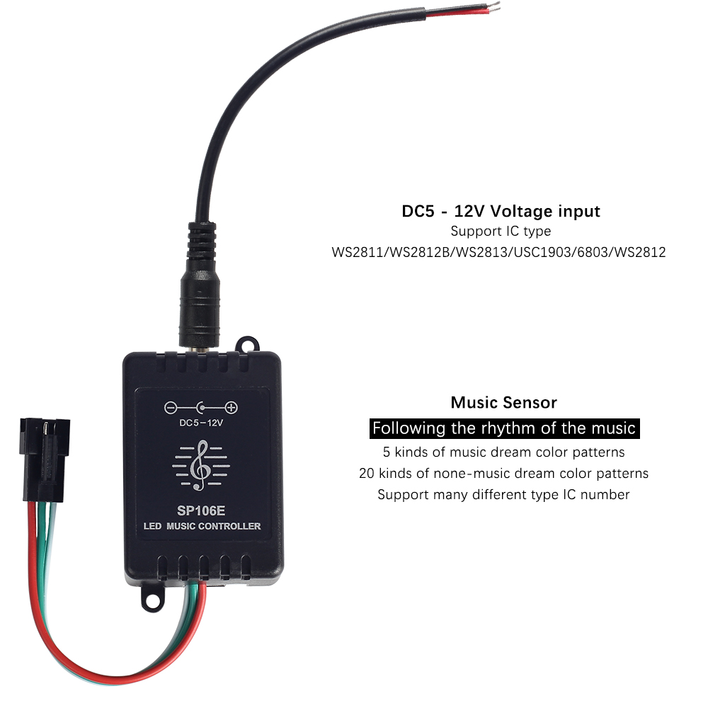 Magic Music Controller RF Remote for WS2811 WS2812 DC 5V - 12V