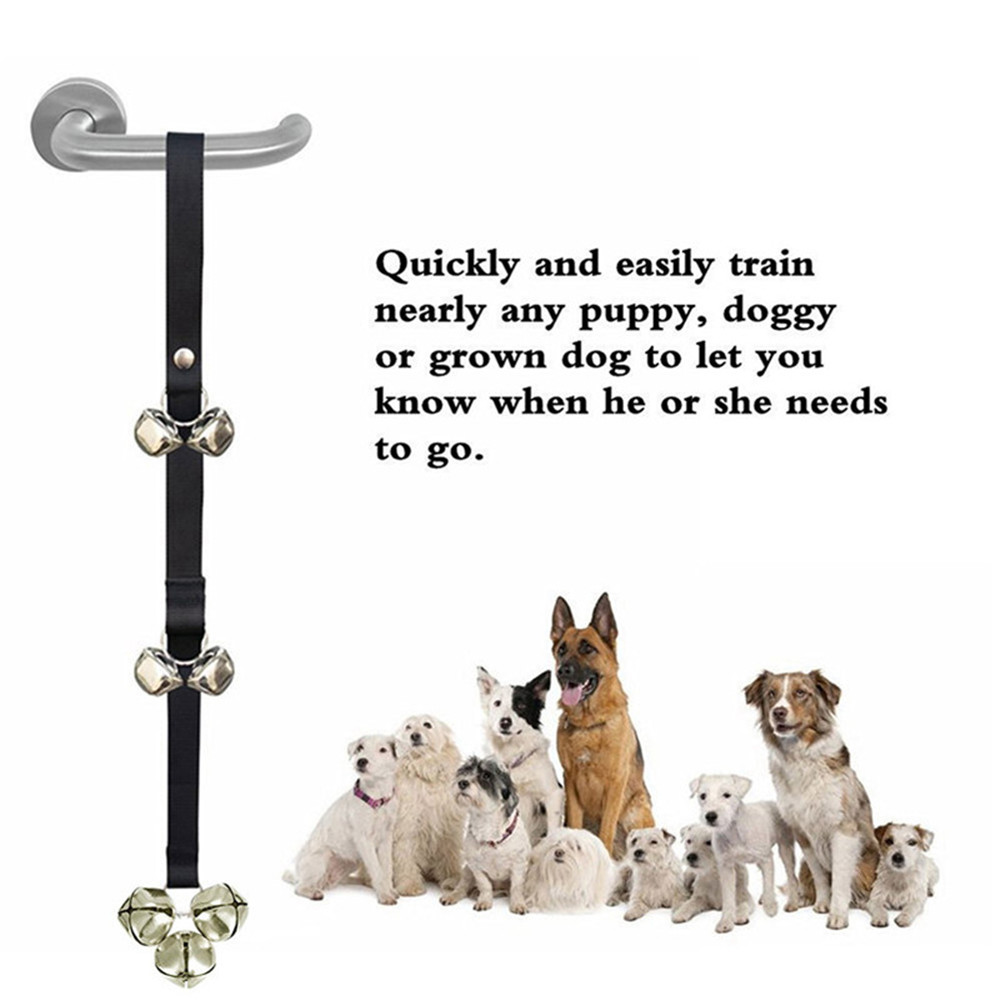 Adjustable Dog Door Bells Potty Pet Training Puppy