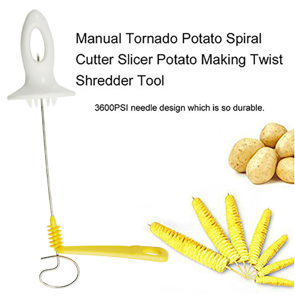 String Rotate Potato Slicer Stainless Steel Plastic Twisted Slice Cutter