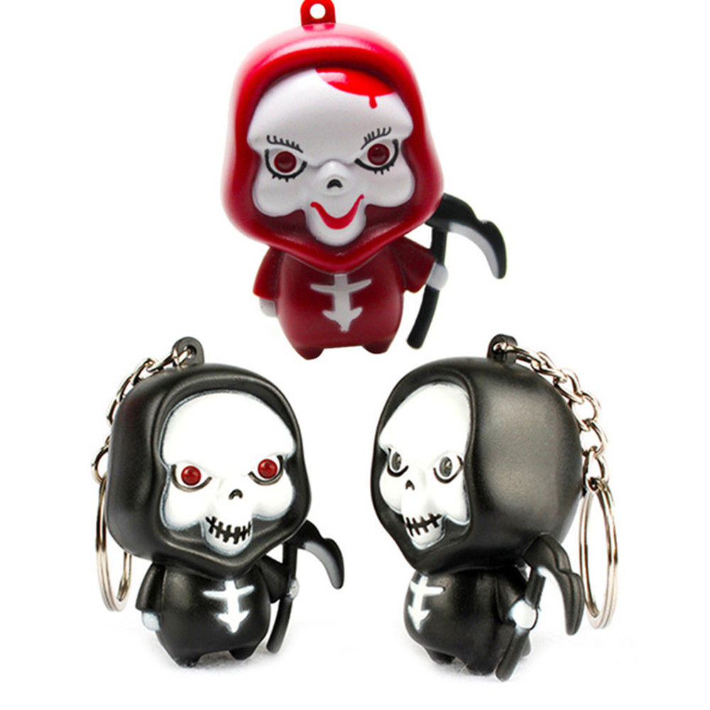 Ghost Reaper LED Illuminated Keychain Halloween Christmas Holiday Gift Pendant