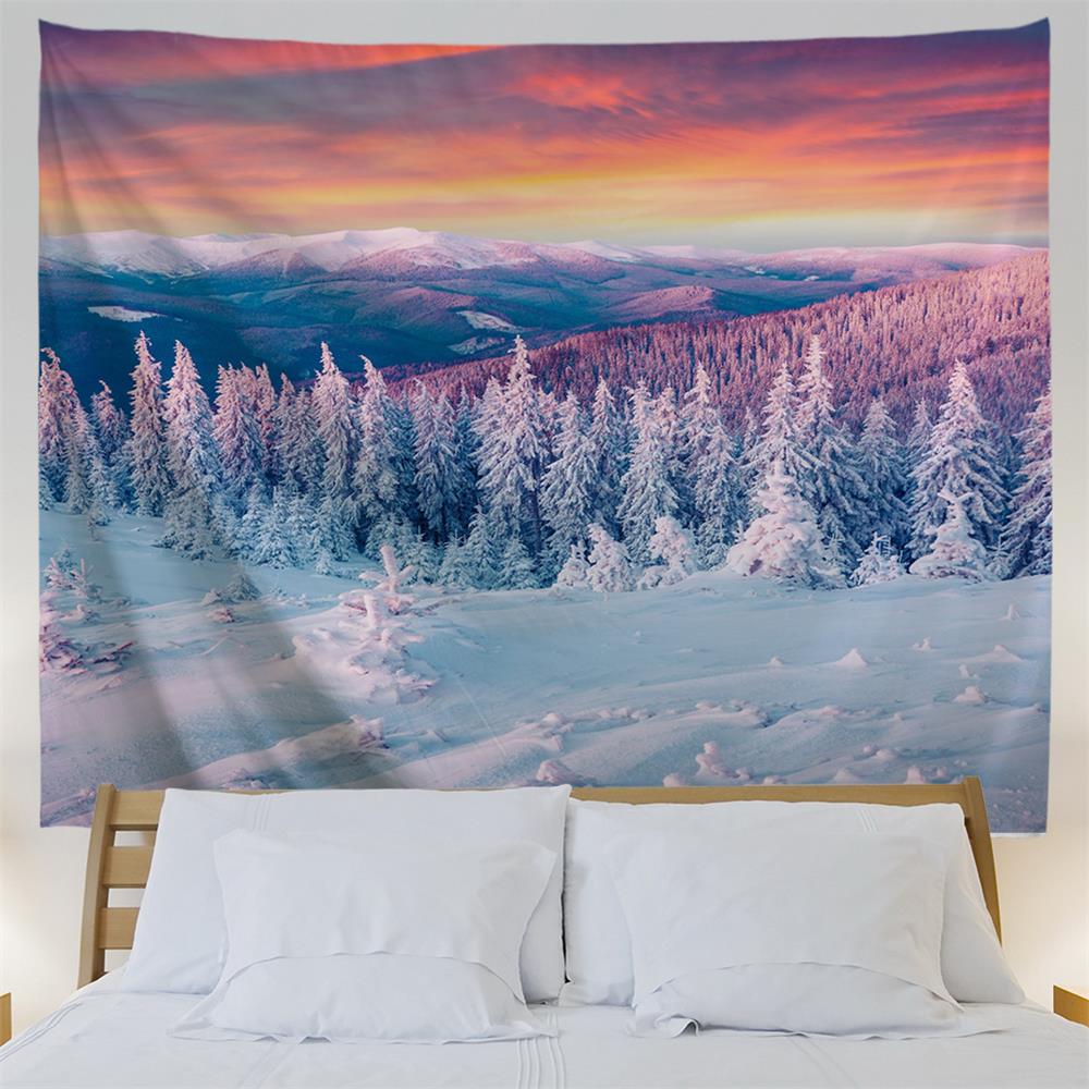 Snow 3D Printing Home Wall Hanging Tapestry for Decoration
