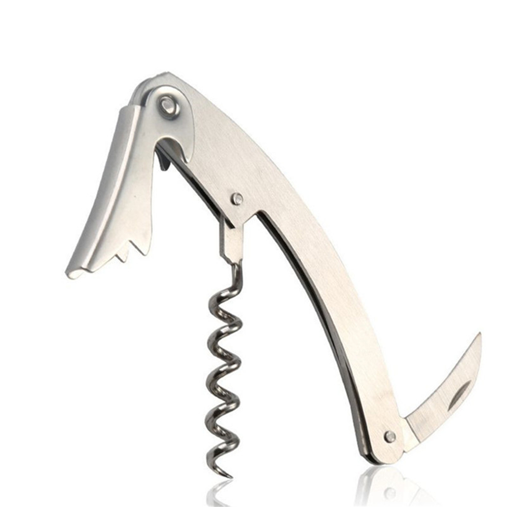 Stainless Steel Waiters Corkscrew 4 in 1 Bottle Opener with Foil Cutter