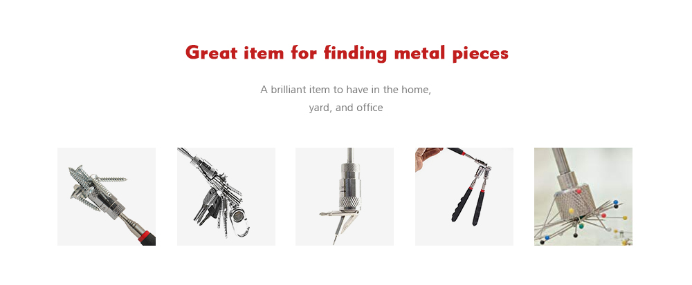 Pick Up Tool Magnetic Head LED Light Stretchable Metal Stick Finding Little Metal Pieces